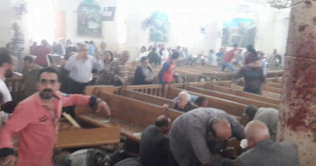 UPDATE: Explozii la doua biserici din Egipt, de Florii. Cel putin 31 de oameni au murit, peste 100 sunt raniti