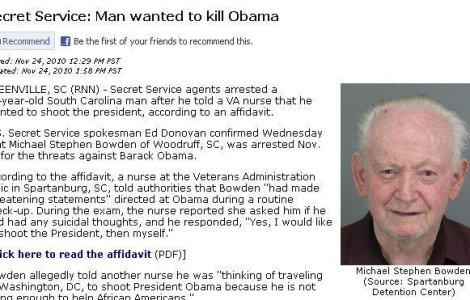 Arestat dupa ce a amenintat ca il va ucide pe Obama