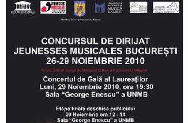 Cei mai buni tineri dirijori, la "Jeunesses Musicales Bucuresti"