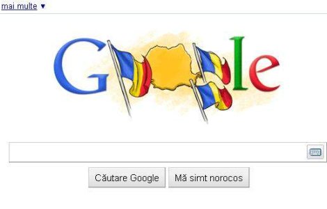 Google schimba logo-ul pentru ziua Romaniei