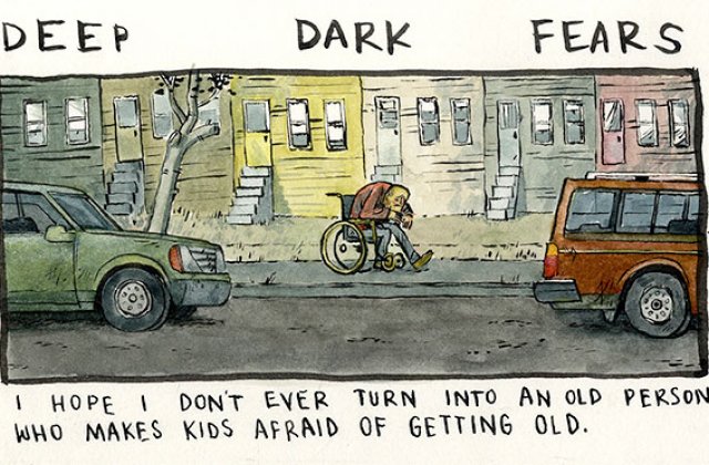 Cele mai comune frici ale oamenilor, in 10 ilustratii care va vor pune pe ganduri