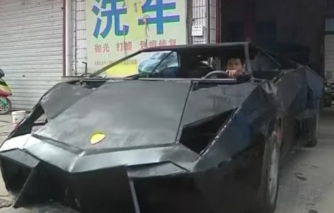 Un chinez si-a construit singur o clona de Lamborghini cu 10.000 de euro