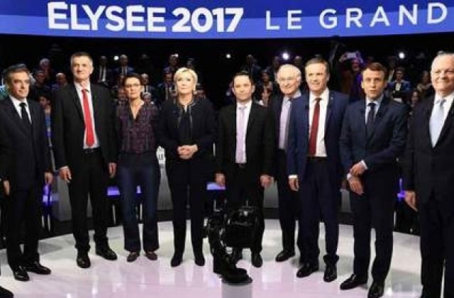 Reactia candidatilor la presedintia Frantei dupa ce au aflat, in direct, despre atac