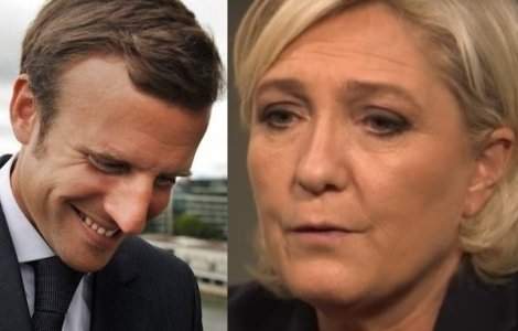 Alegeri prezidentiale in Franta: Macron si Le Pen merg in turul doi