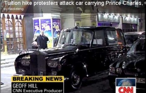  Video  Masina Printului Charles, atacata de protestatari