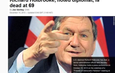 Americanul care a facut pace in Bosnia a murit