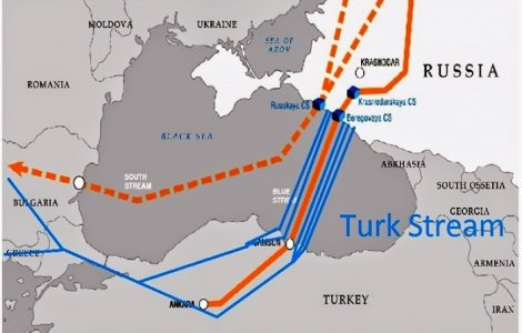 Gazprom a inceput construirea gazoductului TurkStream, care leaga Rusia de Turcia, ocolind Ucraina