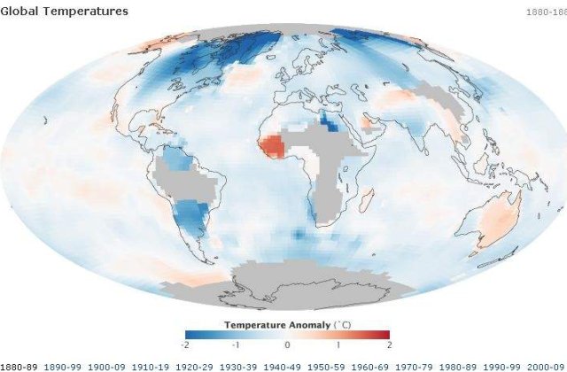 NASA a dezvaluit harta incalzirii globale