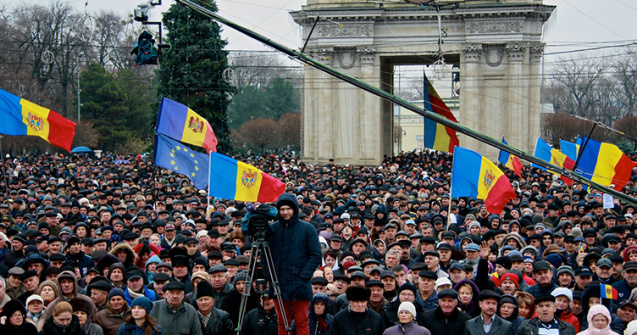 Proteste la Chisinau fata de proiectele de trecere la vot uninominal