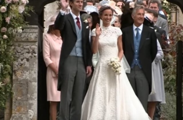 [Video] Nunta Pippei Middleton: Rochie de mireasa spectaculoasa, invitati de marca. George si Charlotte, vedetele evenimentului