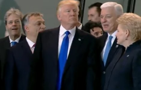  Video  Presedintele Donald Trump, gest jignitor la summitul NATO