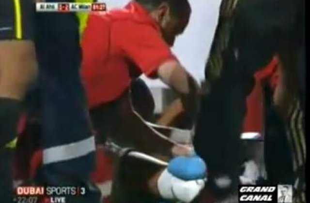 [VIDEO] Robinho s-a taiat la genunchi intr-o camera de televiziune