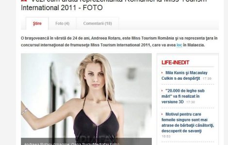 Andreea Rotaru, noua Miss Tourism Romania