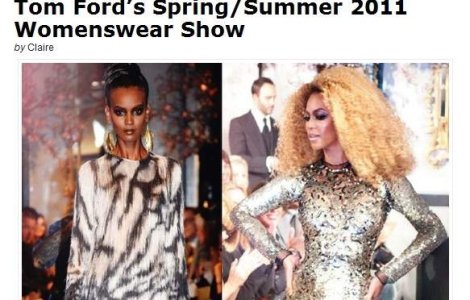  Video  Beyonce, pe podium pentru Tom Ford