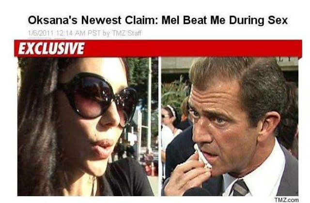 Oksana: "Mel Gibson ma batea cand faceam sex"