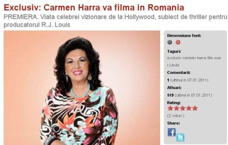 Carmen Harra va juca alaturi de Brad Pitt?