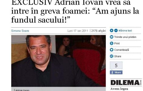 Pilotul Adrian Iovan intra in greva foamei