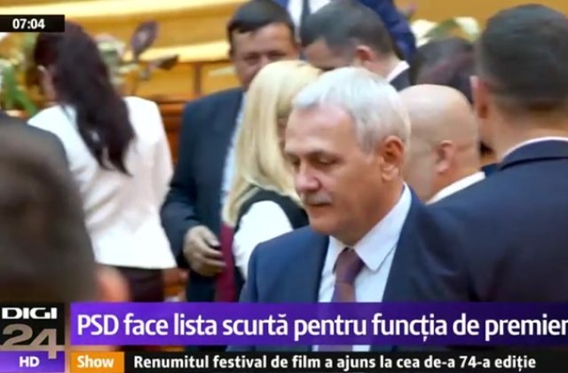 PSD face lista scurta a candidatilor pentru functia de premier