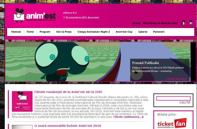 O retrospectiva a festivalului Anim&#39;est, pe 27 ianuarie la ICR