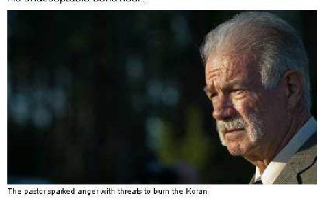Pastorul care vroia sa arda Coranul, "interzis" in Anglia