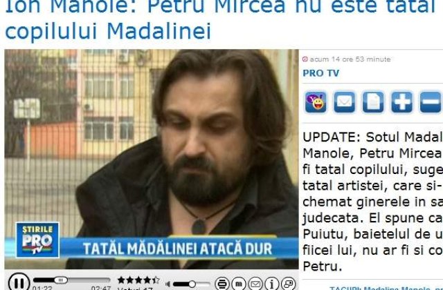 [VIDEO]  Parintii Madalinei Manole sugereaza ca Petru Mircea nu e tatal copilului artistei
