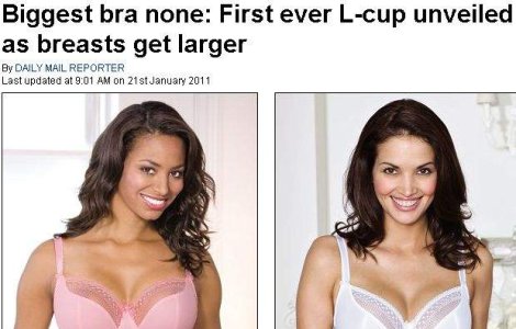 A aparut sutienul gigant: cupa L, destinata celor mai "dotate" femei