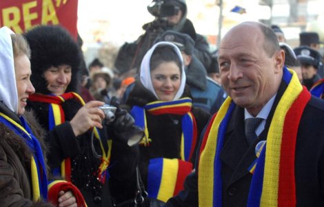  Video  Traian Basescu, huiduit de Ziua Unirii
