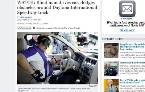 Prima masina pentru orbi