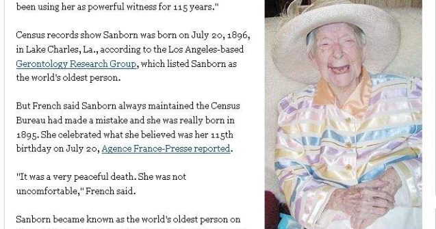 A murit cea mai in varsta femeie din lume