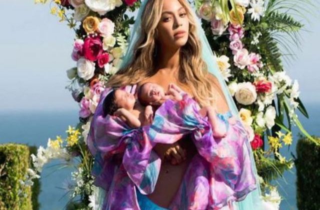 [FOTO] Prima imagine publicata de Beyonce alaturi de gemenii ei, parodiata cu mult umor de internauti