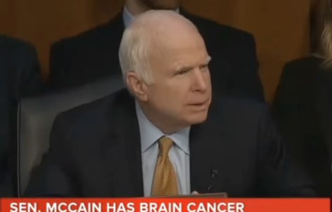 Senatorul american John McCain sufera de o tumoare la creier
