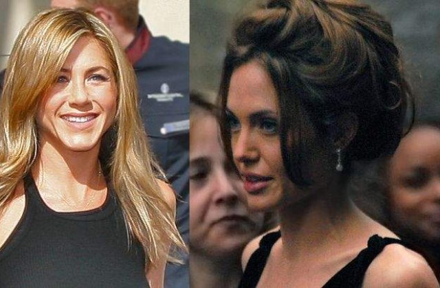 Angelina Jolie s-a impacat cu Jennifer Aniston
