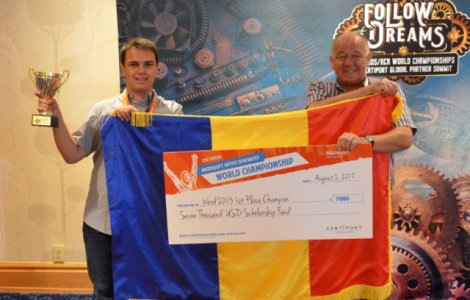 Reprezentantul Romaniei, pe primul loc la campionatului mondial Microsoft Office Specialist 2017