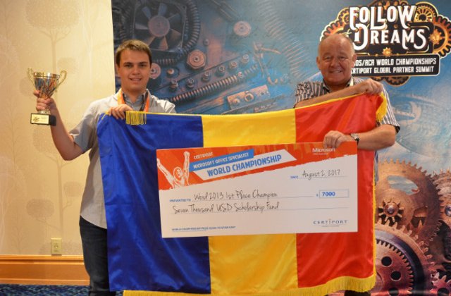 Reprezentantul Romaniei, pe primul loc la campionatului mondial Microsoft Office Specialist 2017