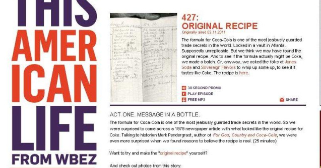 S-a descoperit reteta originala pentru Coca-Cola