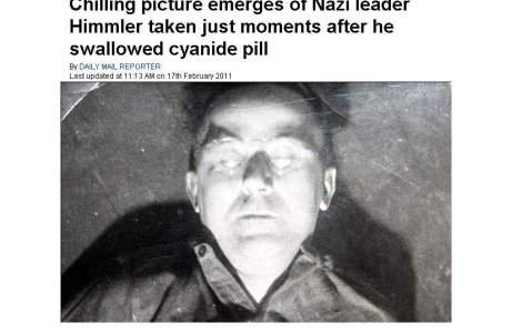 Liderul nazist Heinrich Himmler, fotografiat imediat dupa sinucidere