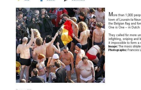  Video  Streaptease pentru un guvern "unit", in Belgia!