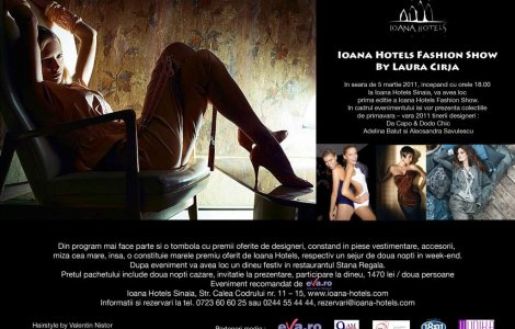 Ioana Hotels Sinaia promoveaza design-ului vestimentar autohton