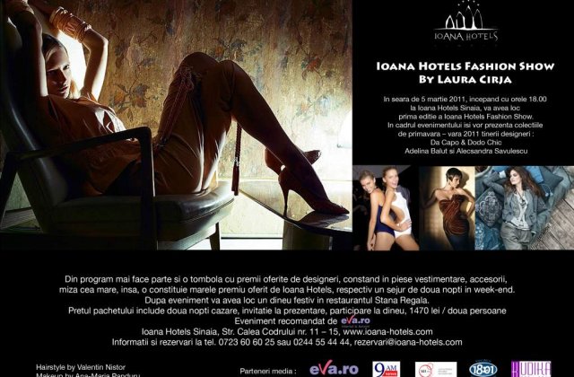 Ioana Hotels Sinaia promoveaza design-ului vestimentar autohton