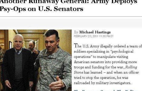 Rolling Stone: Armata SUA isi hipnotizeaza congresmanii