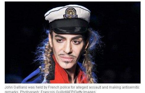 Galliano a fost arestat la Paris