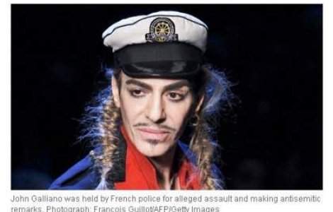 Galliano a fost suspendat de la Dior