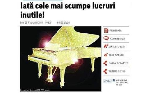 Cele mai scumpe lucruri inutile