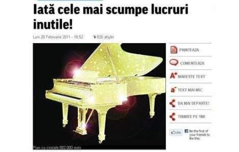 Cele mai scumpe lucruri inutile