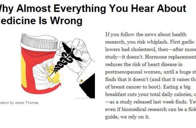 Aproape tot ce stim despre medicina ar putea fi gresit!
