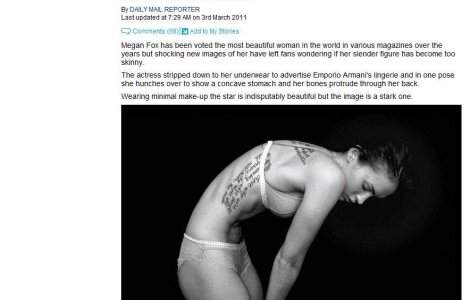  Video  Megan Fox, incredibil de slaba in campania Armani