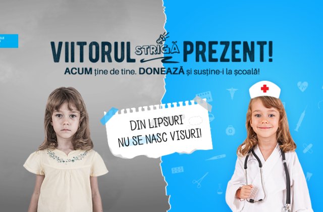 "Viitorul striga prezent!" - O campanie SOS Satele Copiilor Romania pentru sustinerea la scoala a 200 de copii