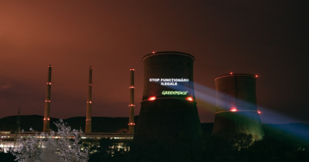 Raport Greenpeace Romania: 15 dintre cele 28 de termocentrale pe carbune functioneaza in afara legii