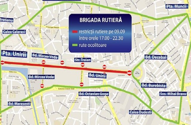 Restrictii de trafic in Capitala, in aceasta seara, pentru evenimentul The Color Run Night