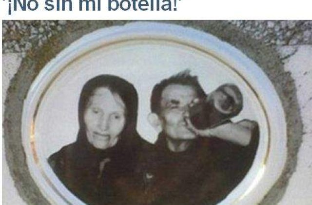 Cu sticla pana si pe piatra de mormant